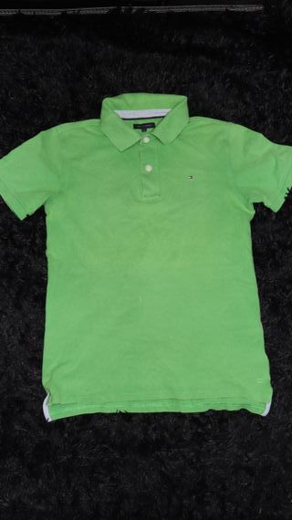 Polo Tommy Hilfiger verde menta talla XS