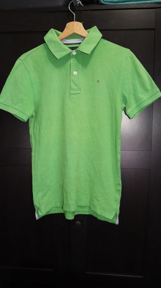 Polo Tommy Hilfiger verde menta talla XS