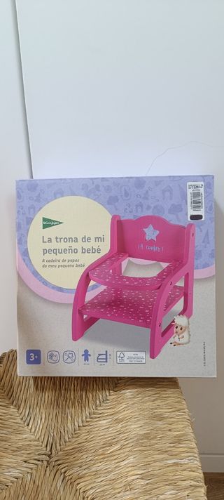 Trona juguete bebé madera El Corte Inglés NUEVA 