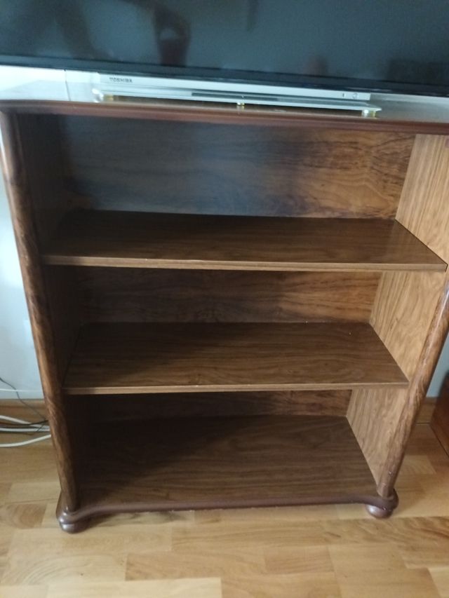 Librería madera marrón - Estantería TV.