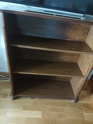 Librería madera marrón - Estantería TV
