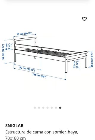 Cama Sniglar Ikea 70x160cm