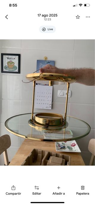 Lámpara techo dorada