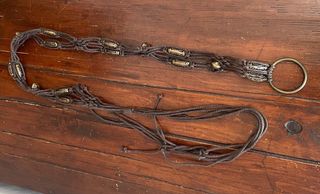 Cintura marrone intrecciata