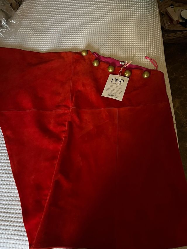 Vestido piel roja DOSP nuevo con etiquetas .