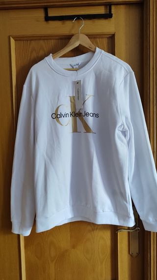 Sudadera Calvin Klein Jeans blanca