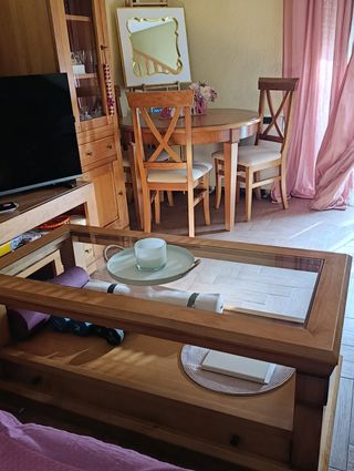 Mesa comedor madera maciza 4 sillas