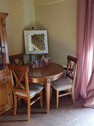 Mesa comedor madera maciza 4 sillas