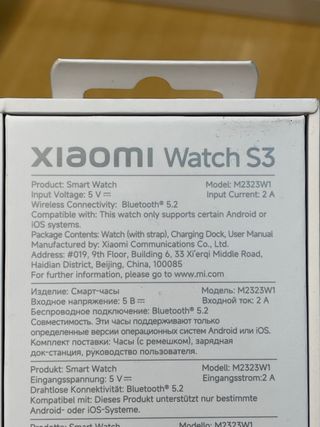 Xiaomi Watch S3 - Reloj inteligente negro