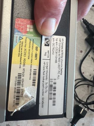 HP Compaq Ordenador PC pequeño