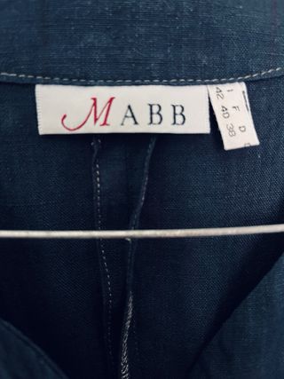 Abito lungo in lino blu - vintage