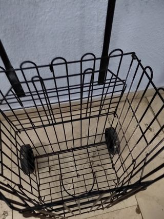 Carro compra metal negro, para compra y mudanza, t