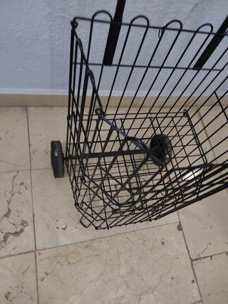 Carro compra metal negro, para compra y mudanza, t