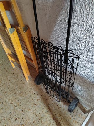 Carro compra metal negro, para compra y mudanza, t