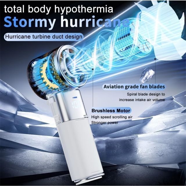 Ventilador portátil de mano con 100 velocidades y batería 6000mAh