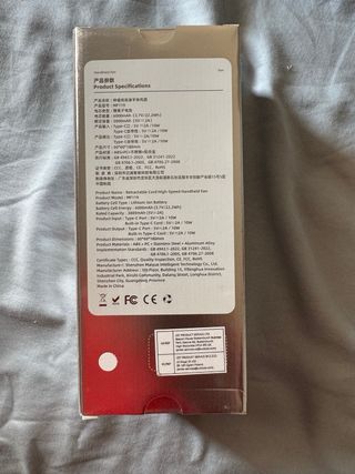 Ventilador portátil de mano con 100 velocidades y batería 6000mAh