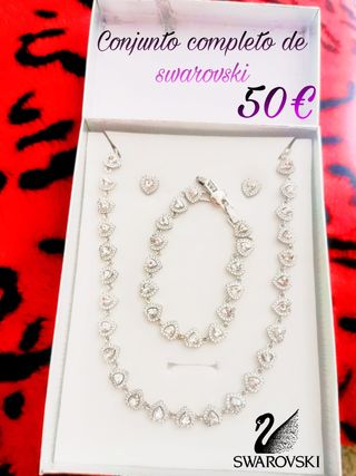 Conjunto S warovski corazones