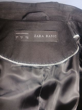 Chaqueta Zara Basic negra - Talla S