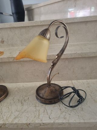 2 Lámparas Vintage Forja -Doradas