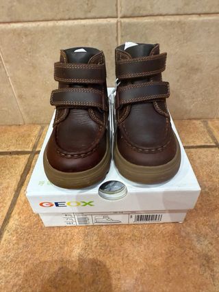 Botines Geox Niño Piel Marrón 25