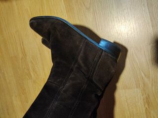 Botas altas de ante marrón