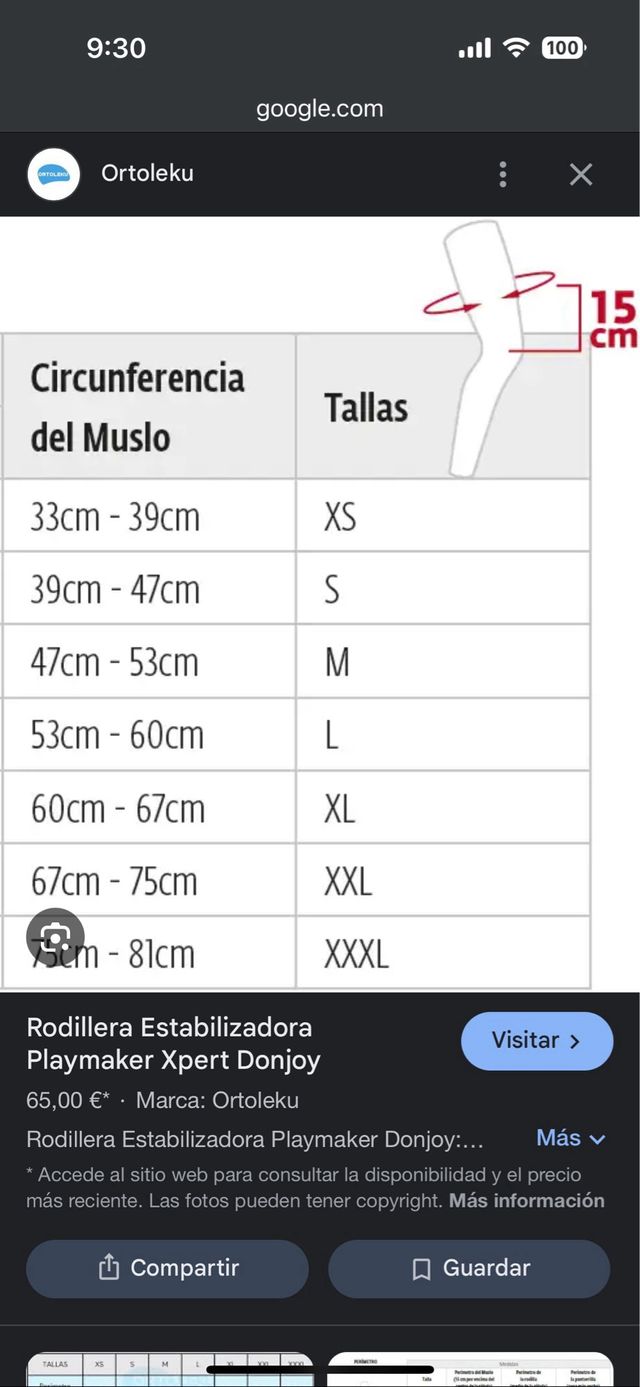 Rodillera DonJoy Legend Izquierda L