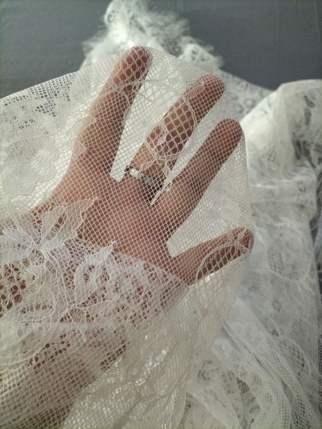 Mantilla encaje blanco