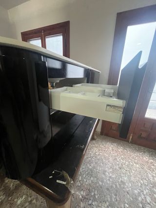 Mueble lavabo con encimera doble