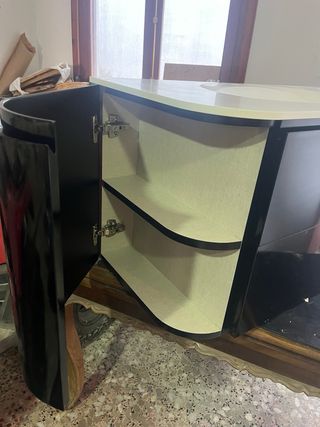 Mueble lavabo con encimera doble