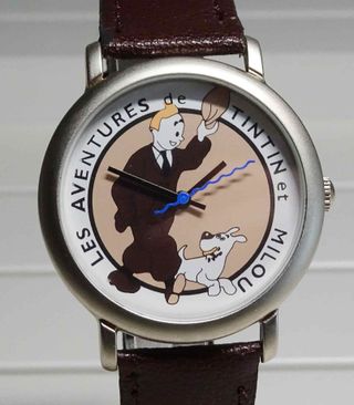 1302-Reloj TINTIN - hombre/unisex - vintage - NOS