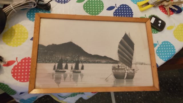 Dipinto Cinese - Nave a Vela