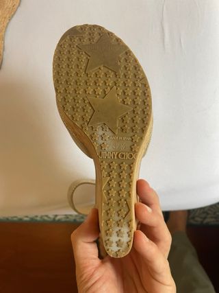 Sandalias Jimmy Choo nuevas doradas 37.5