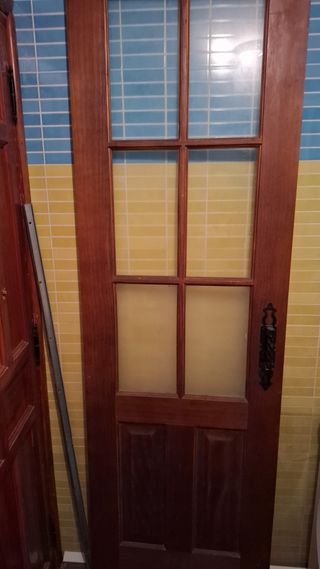 Puerta madera maciza 6 paneles