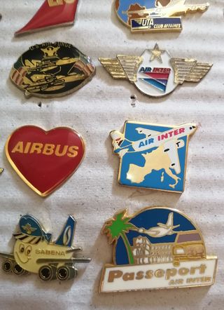 15 Pins Aviación Vintage