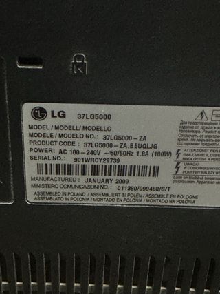 TV LG 37" LCD panorámica