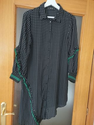 Vestido Zara lunares - Negro/Verde