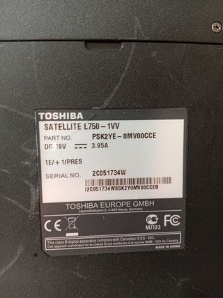 Portátil Toshiba Satellite Gris
