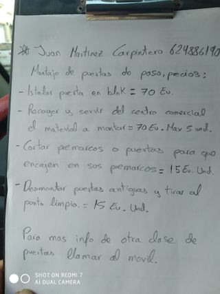 Montaje de puertas