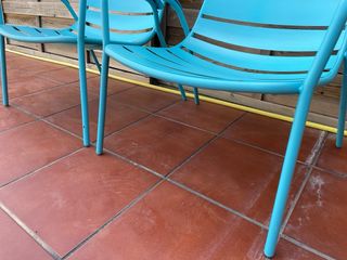 2 Sillas de Metal Azules