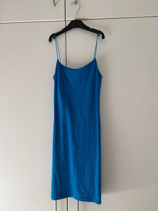 Vestido azul tirantes - Fiesta