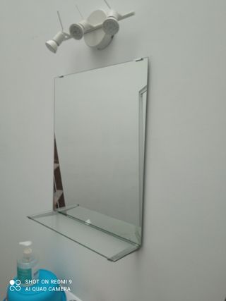 Espejo tocador con repisa - baño