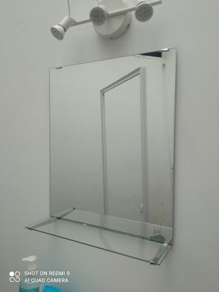 Espejo tocador con repisa - baño
