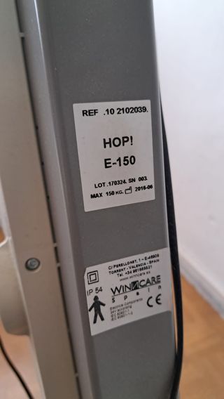 Grúa LINAK HOP! E150 pacientes 150kg y 2 arneses