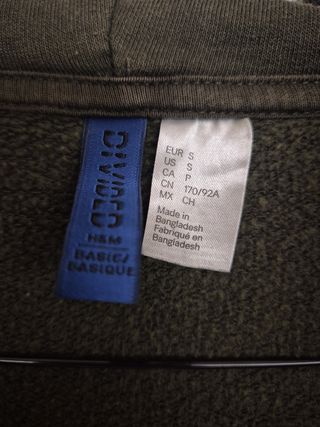 Felpa con zip H&M verde oliva
