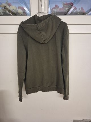 Felpa con zip H&M verde oliva