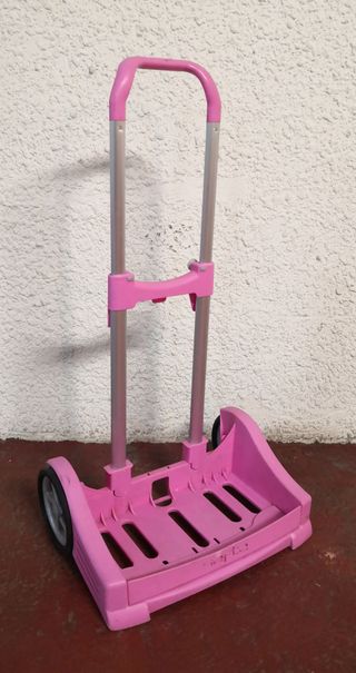 Carrito portamochilas rosa
