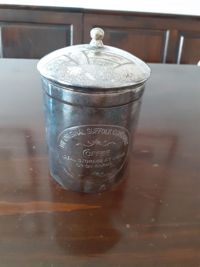 Barattolo caffè vintage placcato argento