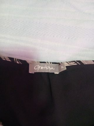 Blusa estampada XL - Beige/Marrón y negro