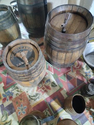 2 Antiche botti in legno o botte da decorare