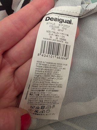 Minigonna Desigual fiori bianco-nero